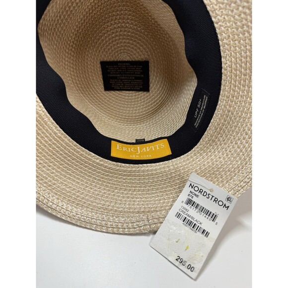 Eric Javits Squishee Classic Fedora Hat In Cream & Black Band New - Picture 6 of 11